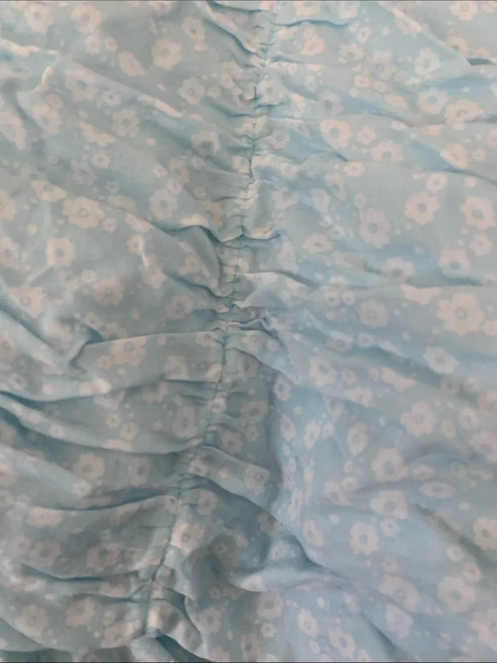 Pottery Barn Kids Light Blue Floral twin duvet